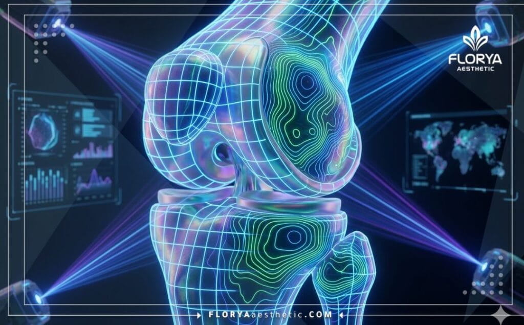 Escaneo digital 3D detallado de la anatomía articular.