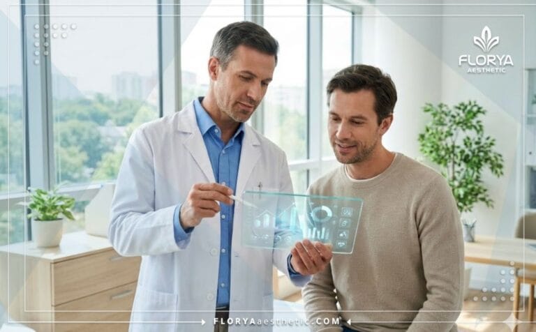 Médecin discutant du Coût de l'implant pénien gonflable avec un patient.