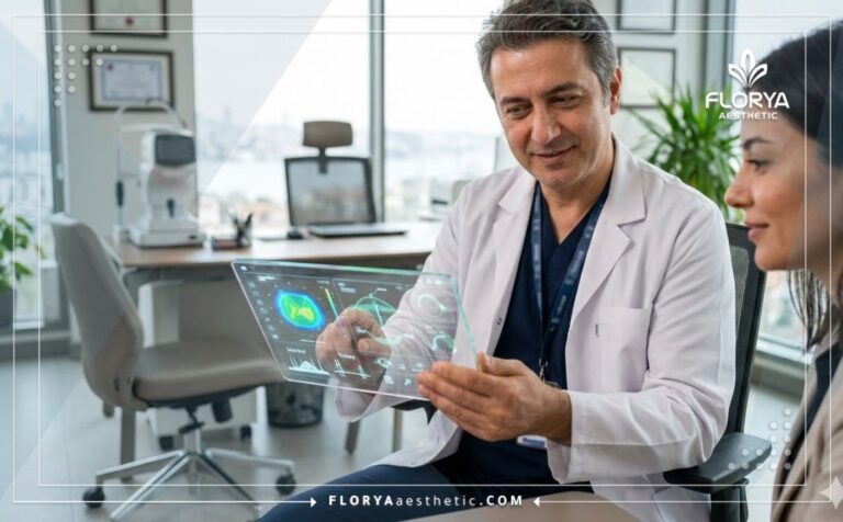 طبيب يشرح مخاطر تصحيح تحدب القرنية في تركيا للمريض باستخدام تكنولوجيا حديثة