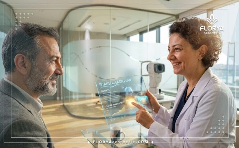 Médecin expliquant les Réductions sur la Chirurgie LASIK en Turquie