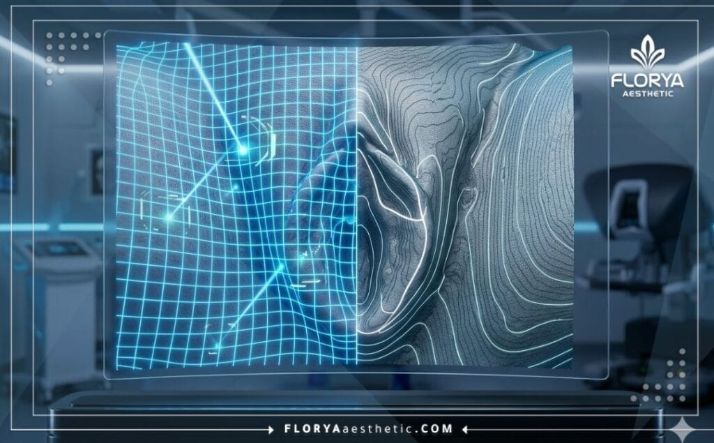 Modélisation numérique 3D de haute technologie illustrant la précision de la zone anatomique