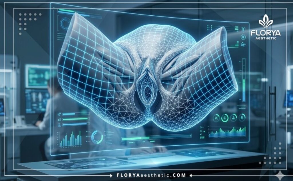 فحص رقمي ثلاثي الأبعاد لمنطقة الحوض يوضح دقة العلاج بالليزر