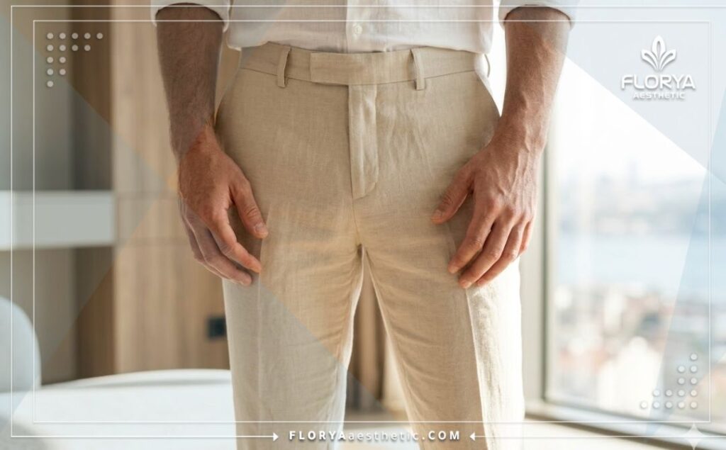 نتيجة جمالية مثالية وناجحة لإجراء تجميلي ذكري احترافي.