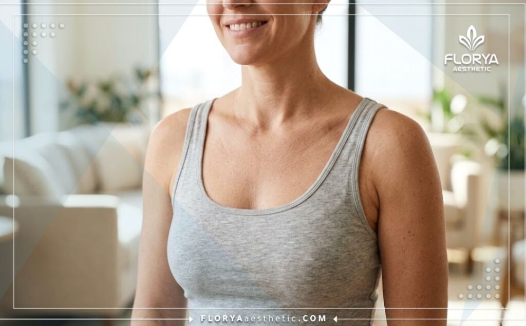 Résultat naturel et cicatrisé soulignant le succès et la guérison de l'intervention