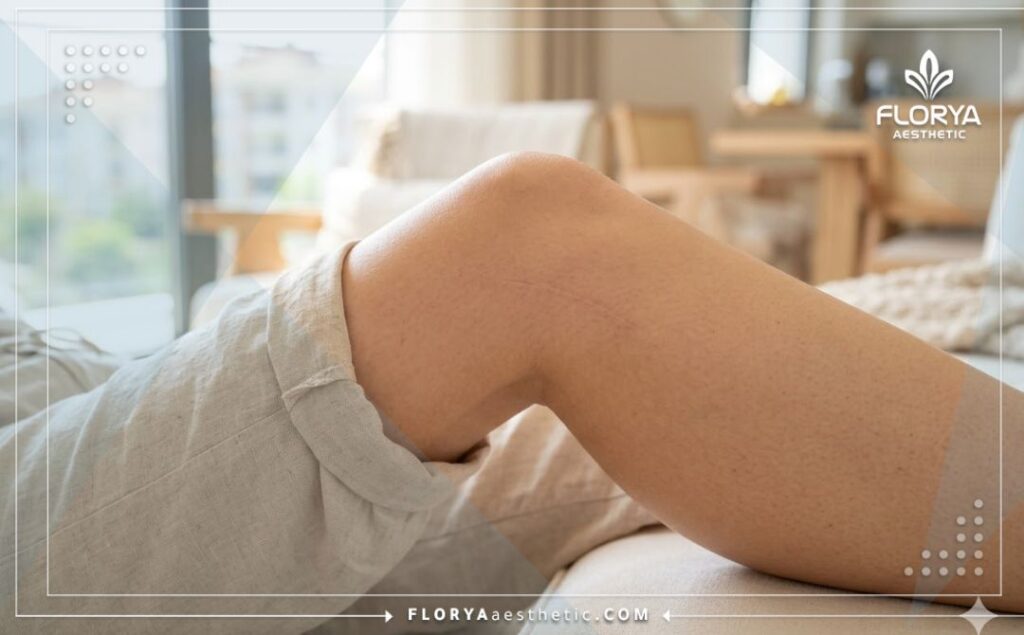 Gros plan sur les résultats parfaits et naturels de l'intervention esthétique