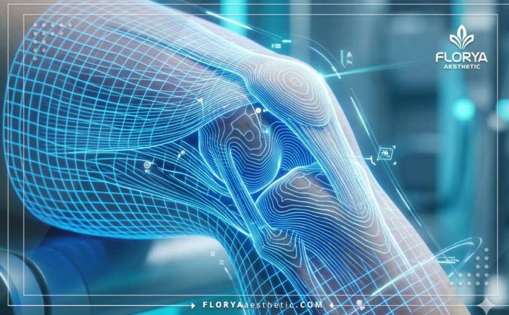 مسح ضوئي ثلاثي الأبعاد عالي الدقة يوضح تفاصيل مفصل الركبة