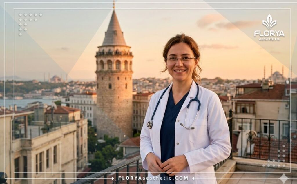 Oftalmólogo amigable dando la bienvenida a los pacientes en Estambul