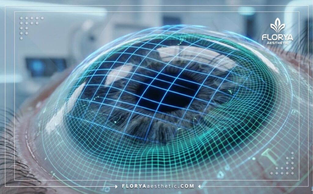 Scan 3D détaillé de haute technologie de l'anatomie de l'œil