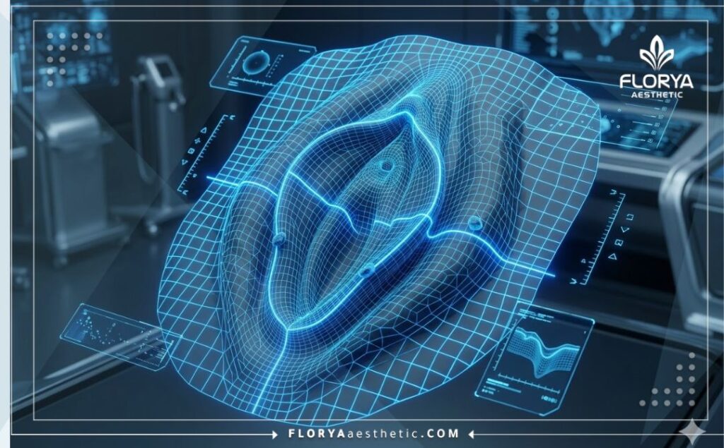 High-tech 3D macro surface scan of the skin tag treatment area.