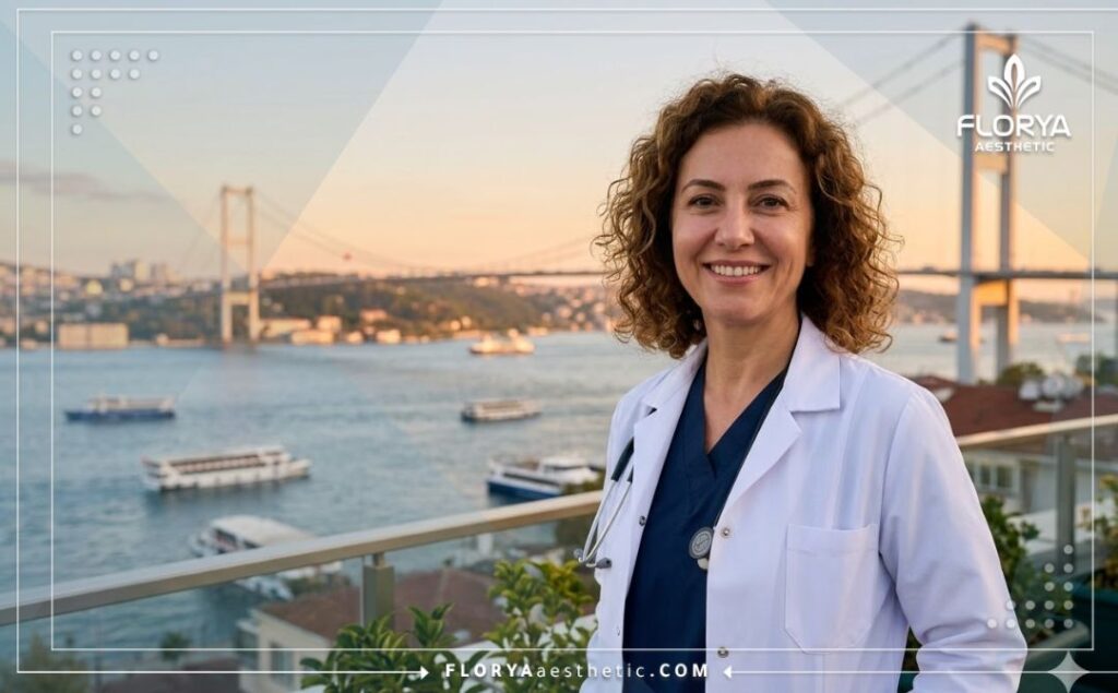 Doctor estético sonriente dándote la bienvenida a Estambul