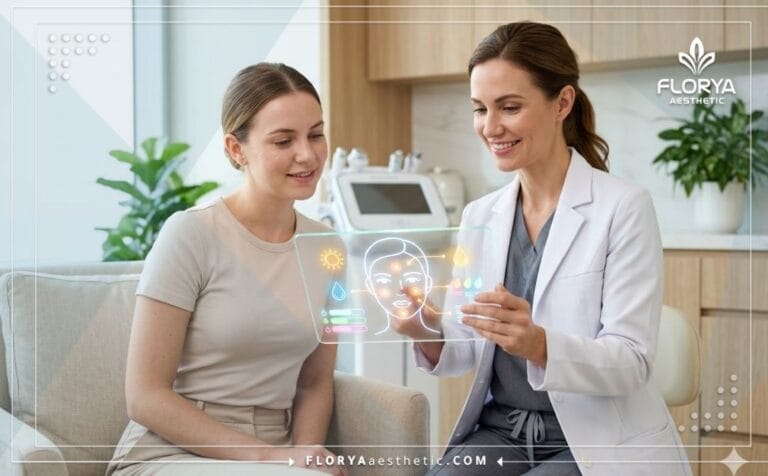 Doctor planificando el Blanqueamiento vaginal y anal en Turquía digitalmente