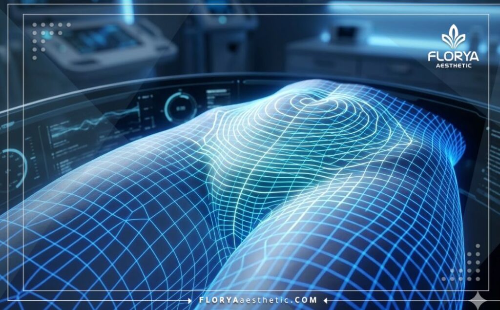 Макроснимок цифровой 3D-сетки для точного медицинского планирования