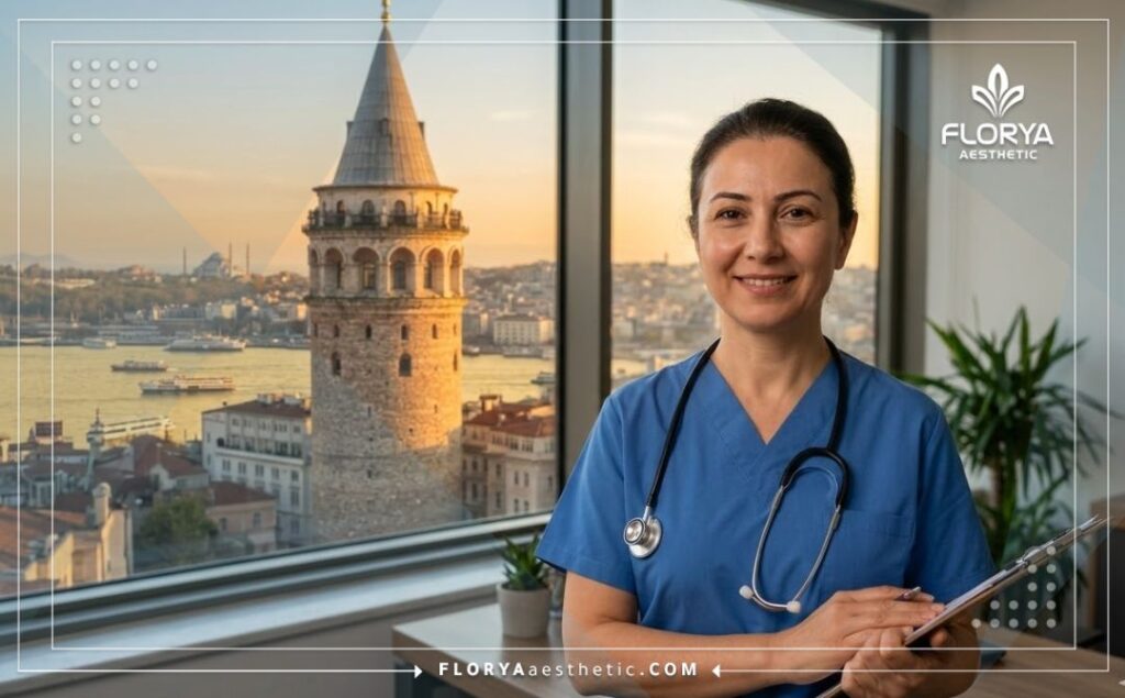 طبيب عيون يرحب بالمرضى في اسطنبول أمام جسر البوسفور