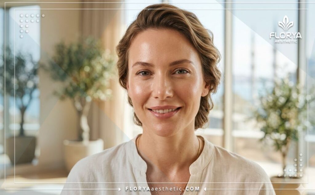 Приветливый врач в Стамбуле на фоне Босфорского моста