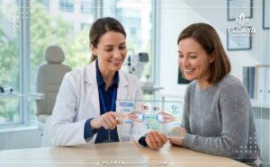 طبيب محترف يشرح خطة عملية تصحيح الحول للكبار باستخدام تابلت رقمي شفاف