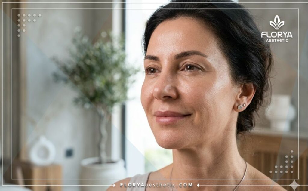 Flawless and youthful facial contour showcasing a perfect result