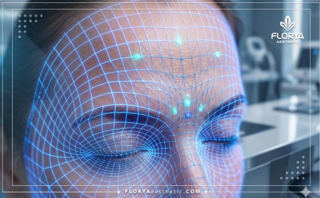Escaneo digital 3D del rostro para asegurar la precisión del tratamiento.