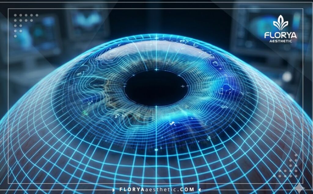 مسح ثلاثي الأبعاد دقيق وعالي التقنية لمنطقة العين.