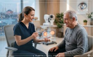 Professional doctor using advanced digital tech, showcasing the Best Retina Surgeon in Turkey.