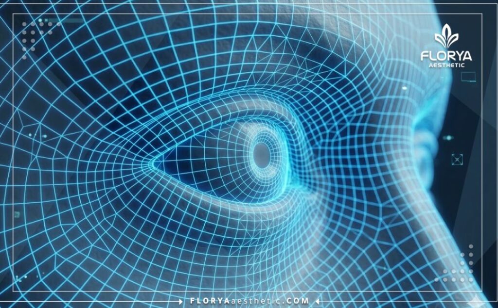 Modélisation numérique 3D détaillée de la cavité oculaire pour une précision maximale.