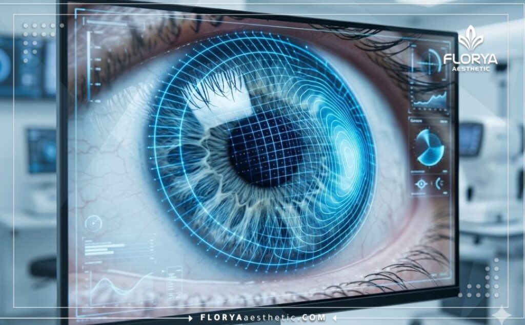 High-tech 3D macro surface scan mapping the eye anatomy