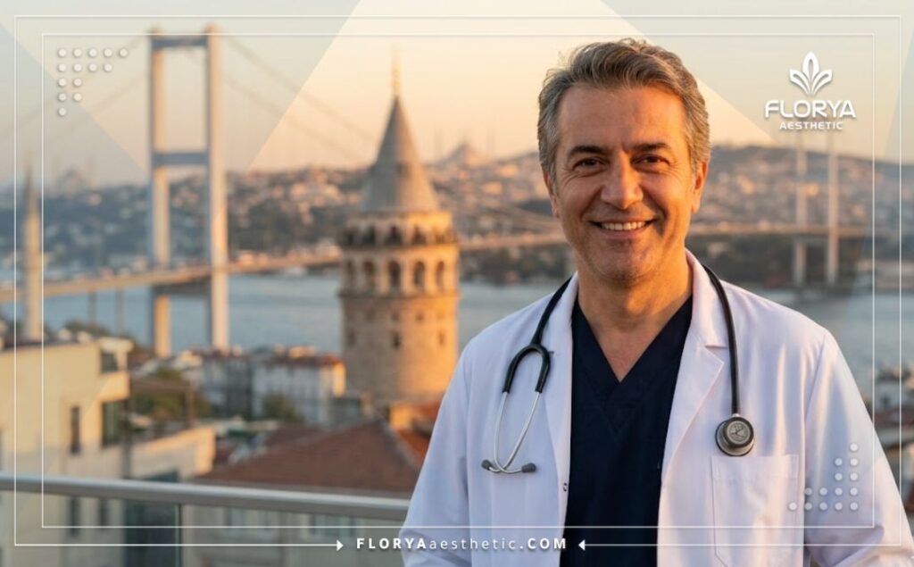 Médecin accueillant à Istanbul avec un monument célèbre en arrière-plan