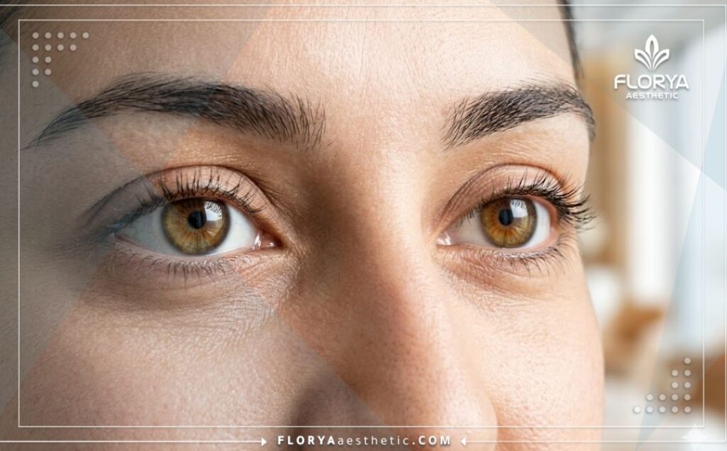 Крупный план здоровых, ясных глаз, демонстрирующий идеальный результат обследования.