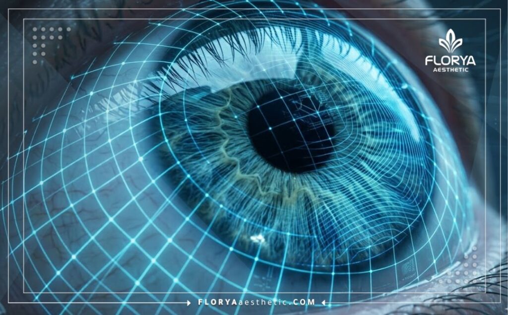 Scan numérique 3D haute technologie de la cornée de l'œil