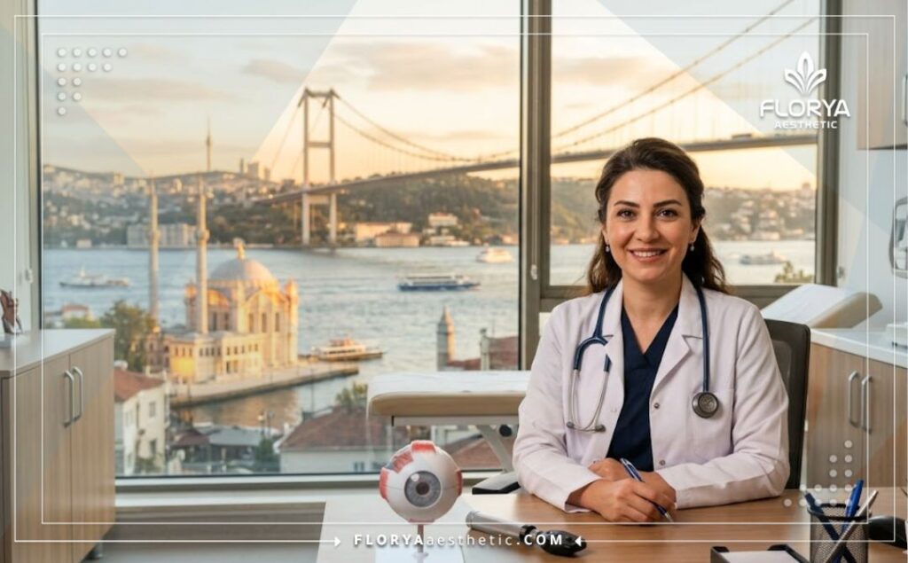 Ophtalmologiste accueillant à Istanbul avec vue sur le Bosphore