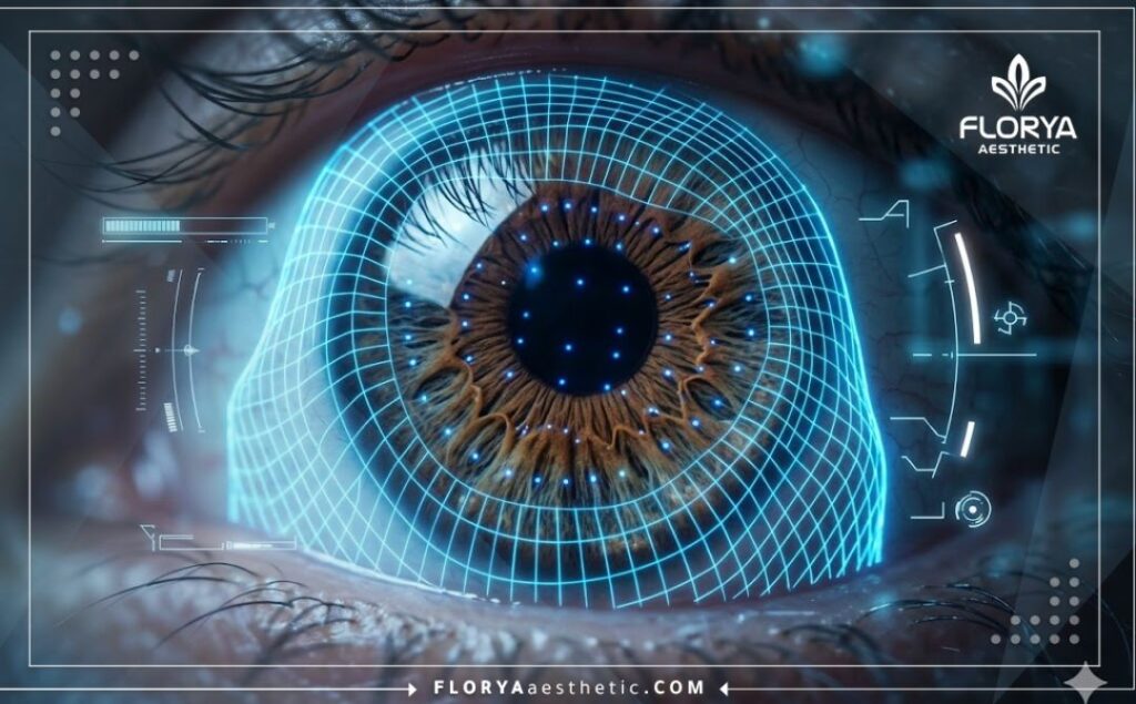Futuristic 3D surface scan of the eye and iris for precision planning