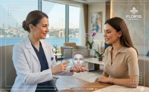 Приветливый врач на фоне красивого вида в Стамбуле.