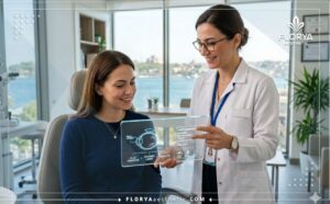 Ophtalmologue expert expliquant le Prix du Femto LASIK en Turquie avec une planification numérique.