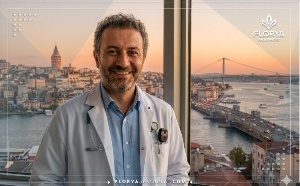 Ophtalmologue souriant à Istanbul près des monuments célèbres