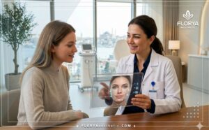 Médecin expert utilisant une technologie numérique pour planifier des Injections de Dissolution de Filler en Turquie.