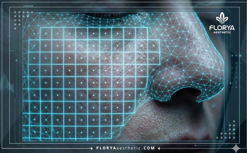 مسح ضوئي ثلاثي الأبعاد لطبقات الجلد يوضح دقة توجيه شبكة الليزر