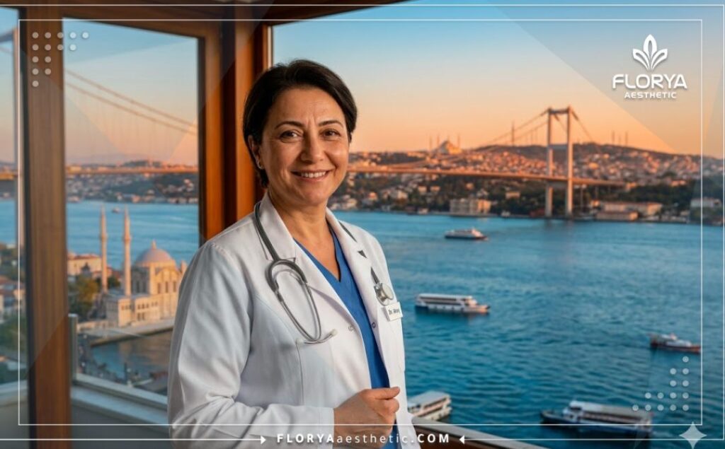 طبيب عيون يرحب بالمرضى في اسطنبول