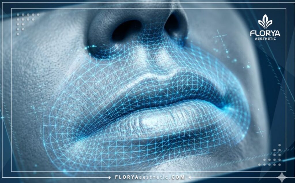 Макро 3D-сканирование области рта и верхней губы для точной инъекции