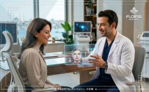 Médecin expliquant le processus du Lifting du visage par HIFU en Turquie