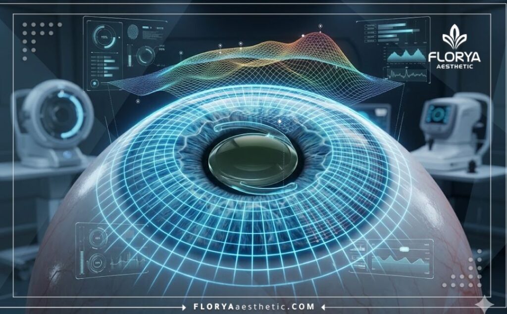 High-tech 3D macro surface scan focusing on the intraocular lens anatomy