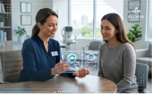 Doctor using advanced digital technology at a Keratoconus Treatment Center