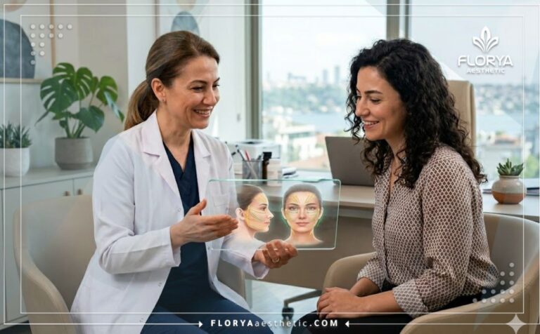 طبيب تجميل يشرح تقنية شد الوجه بالخيوط الكورية في تركيا باستخدام جهاز لوحي متطور