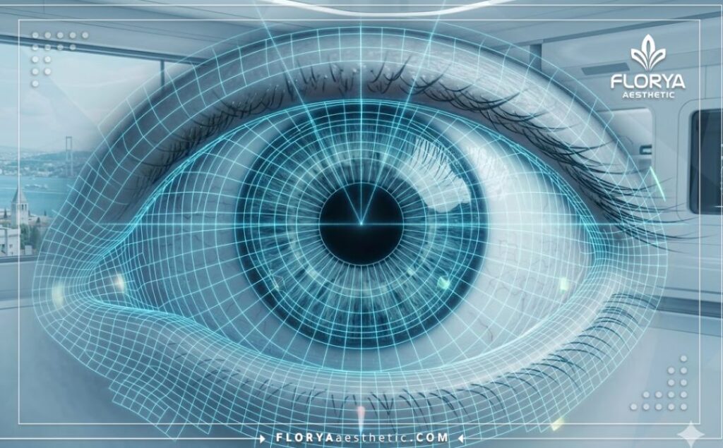 فحص ثلاثي الأبعاد لشبكية العين يوضح دقة العلاج بالليزر.