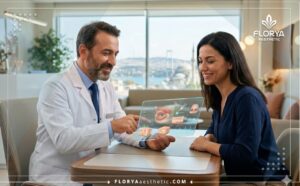 طبيب محترف يعرض خطة جراحة شد الجفون بالليزر في تركيا باستخدام تقنية رقمية حديثة