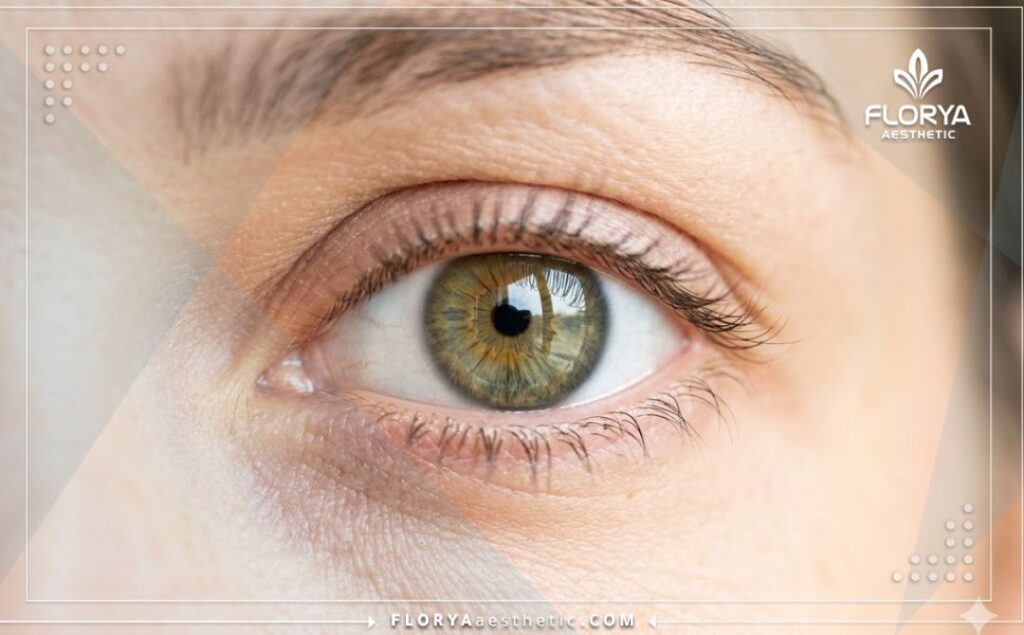 Cinematic close-up of a perfect, healthy eye after successful treatment