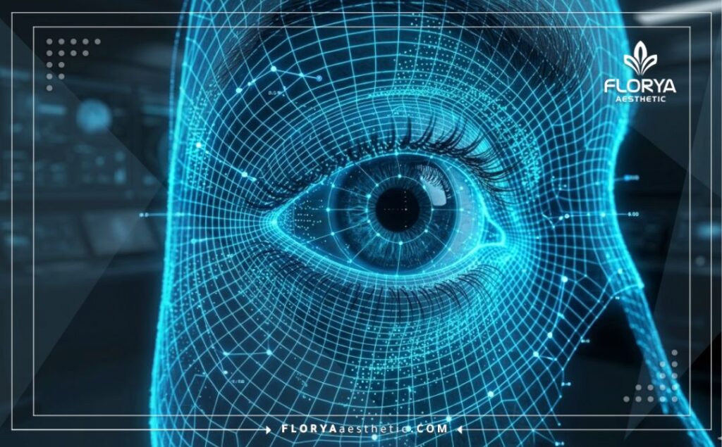 Escaneo 3D macro del ojo mostrando la precisión del cuidado de la retina.