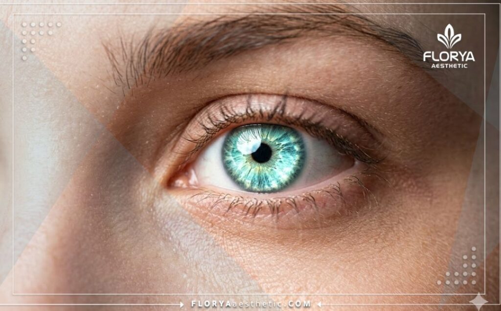 Макросъемка идеального и естественного результата после лазерной коррекции цвета глаз.