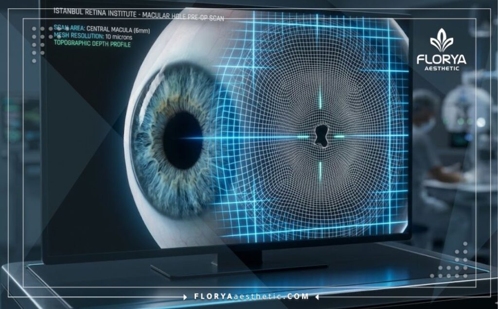 Escaneo 3D macro de la retina para garantizar la precisión quirúrgica.