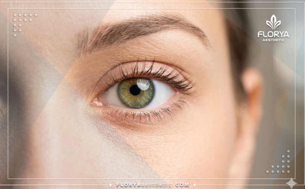 Perfect beautiful eye color result close up