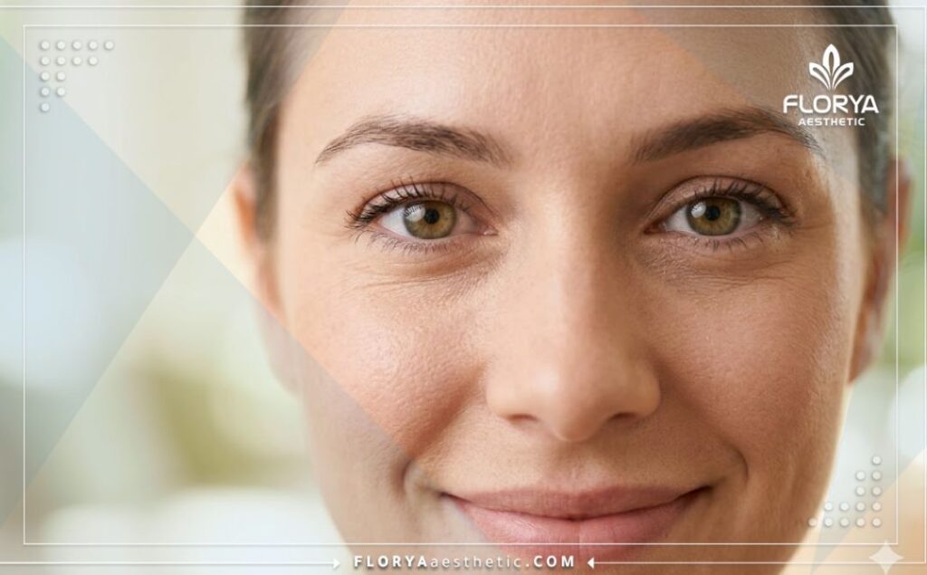 Gros plan d'un œil parfait illustrant le succès de la chirurgie