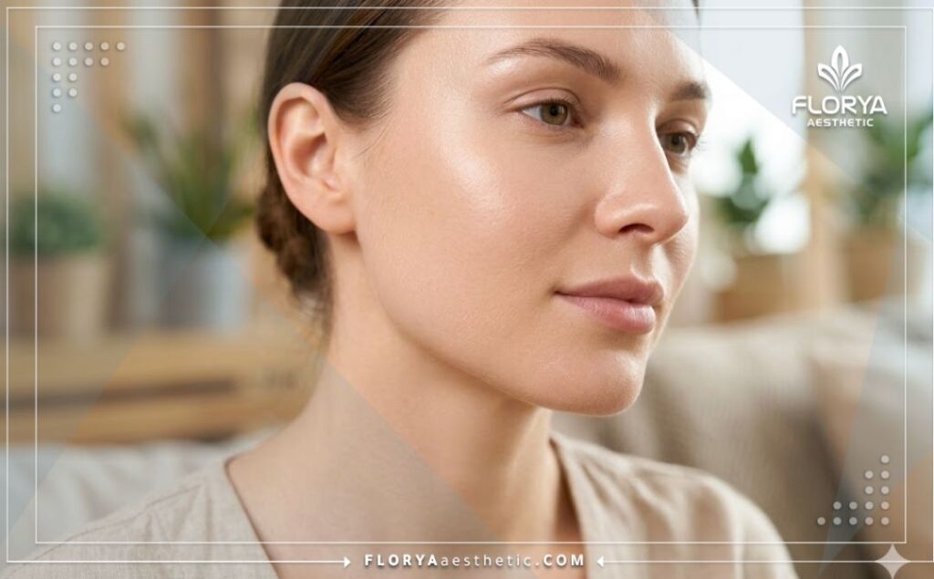 Gros plan sur une peau éclatante et sans taches après un traitement réussi.